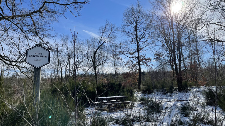 Le site celtique de St Martin enneigé
